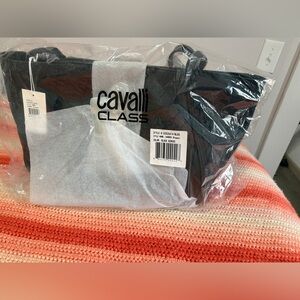 Cavalli Class Black Embossed Shopper
